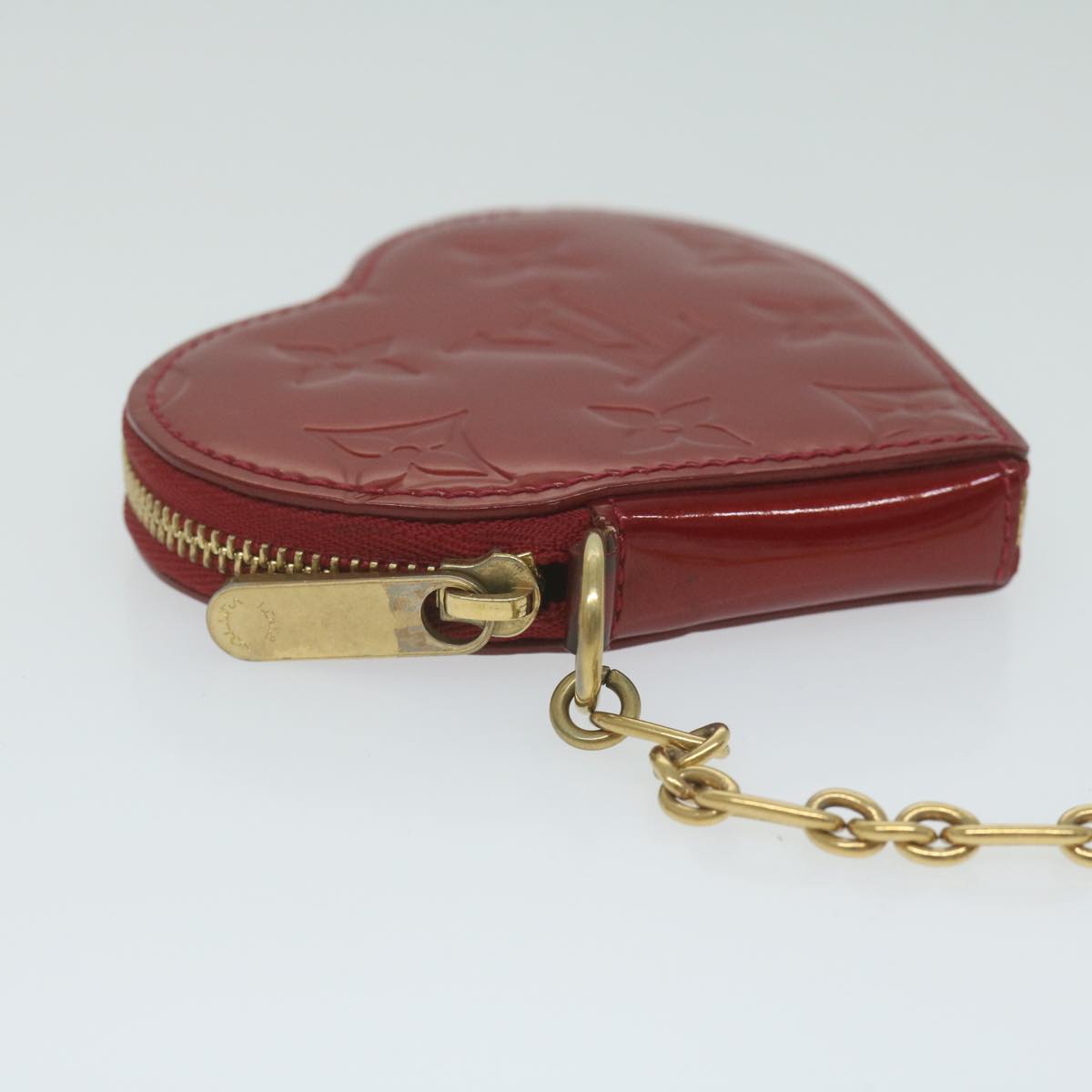 LOUIS VUITTON Vernis Porte Monnaie Coeur Purse Rose Indian M90006 LV ac2595
