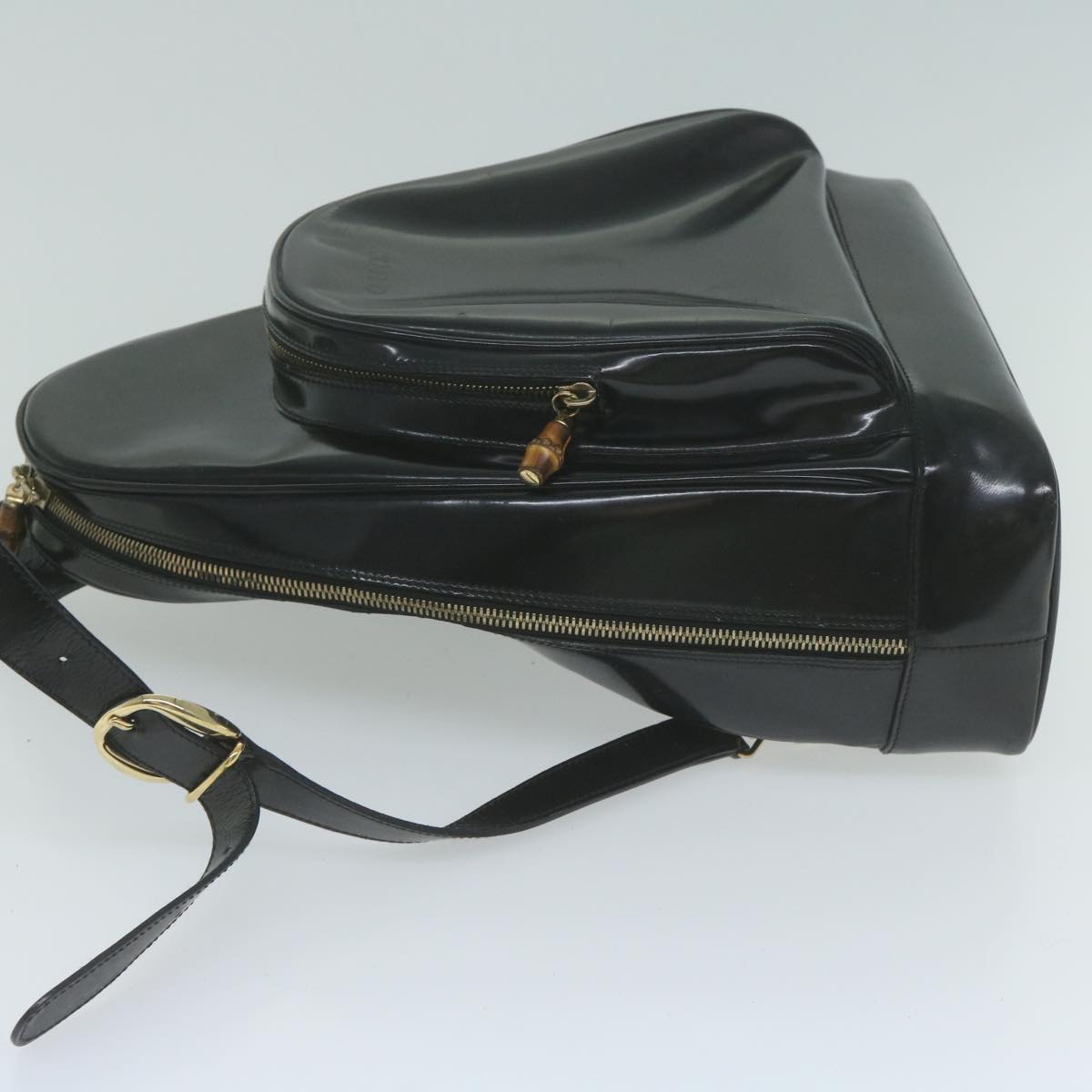 GUCCI Bamboo Body Bag Leather Black 003 2113 0027 ac2614