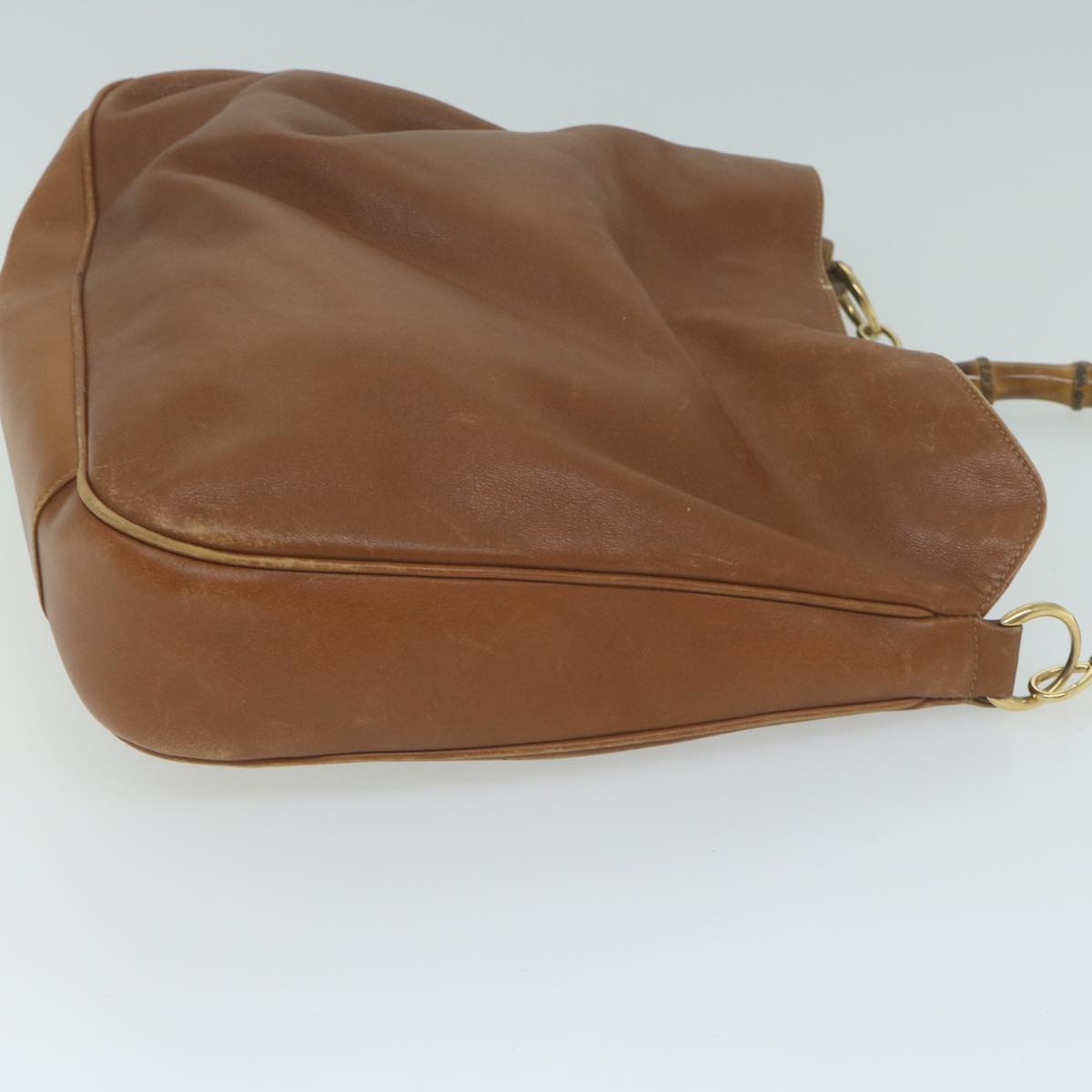 GUCCI Bamboo Shoulder Bag Leather 2way Brown 001 1781 1577 ac2629