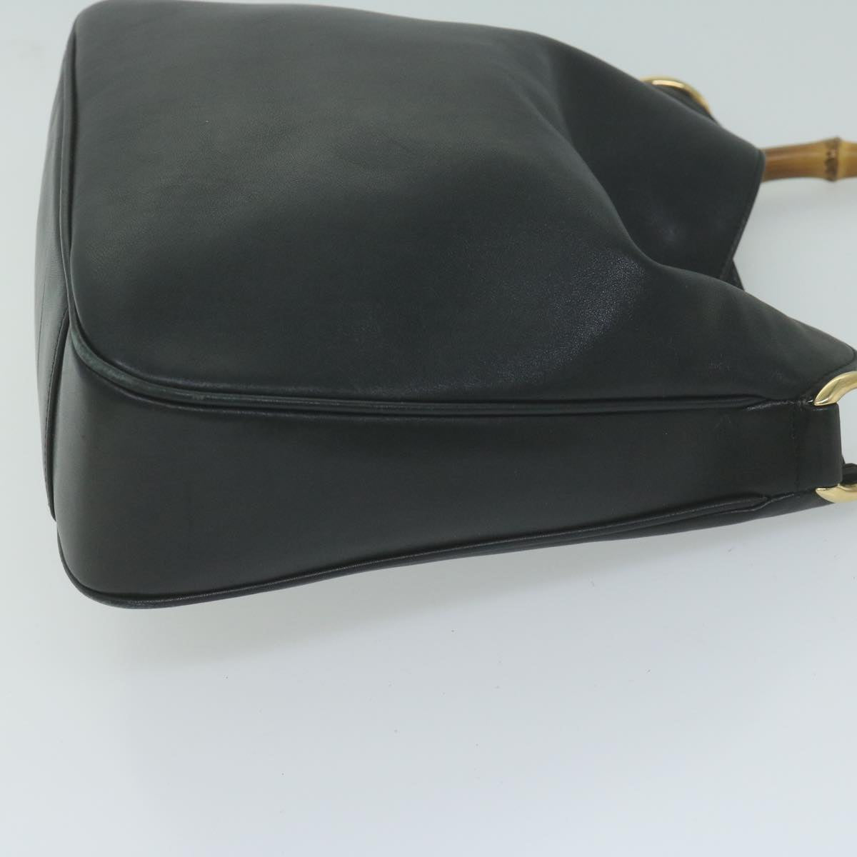 GUCCI Bamboo Shoulder Bag Leather 2way Black 001 1688 2058 ac2636