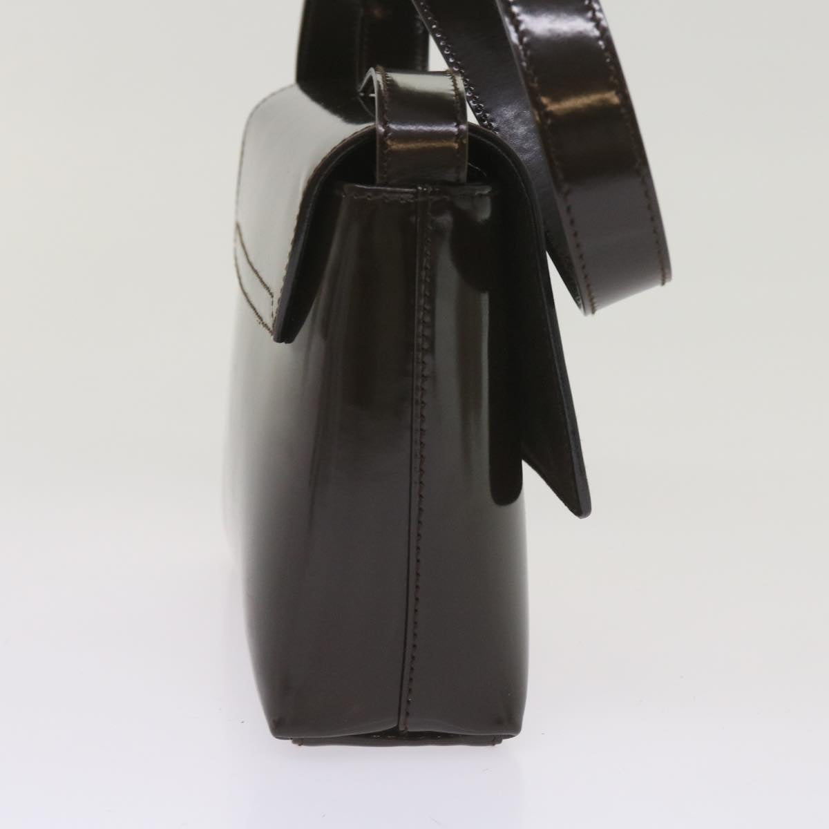GUCCI Shoulder Bag Leather Brown ac2694