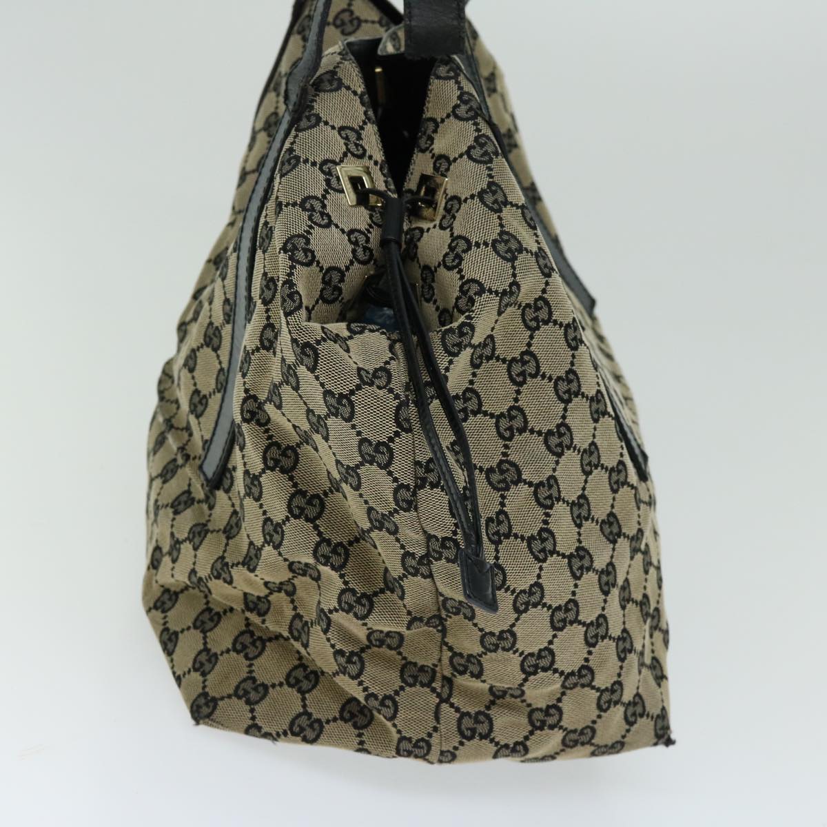 GUCCI GG Canvas Shoulder Bag Beige ac2714