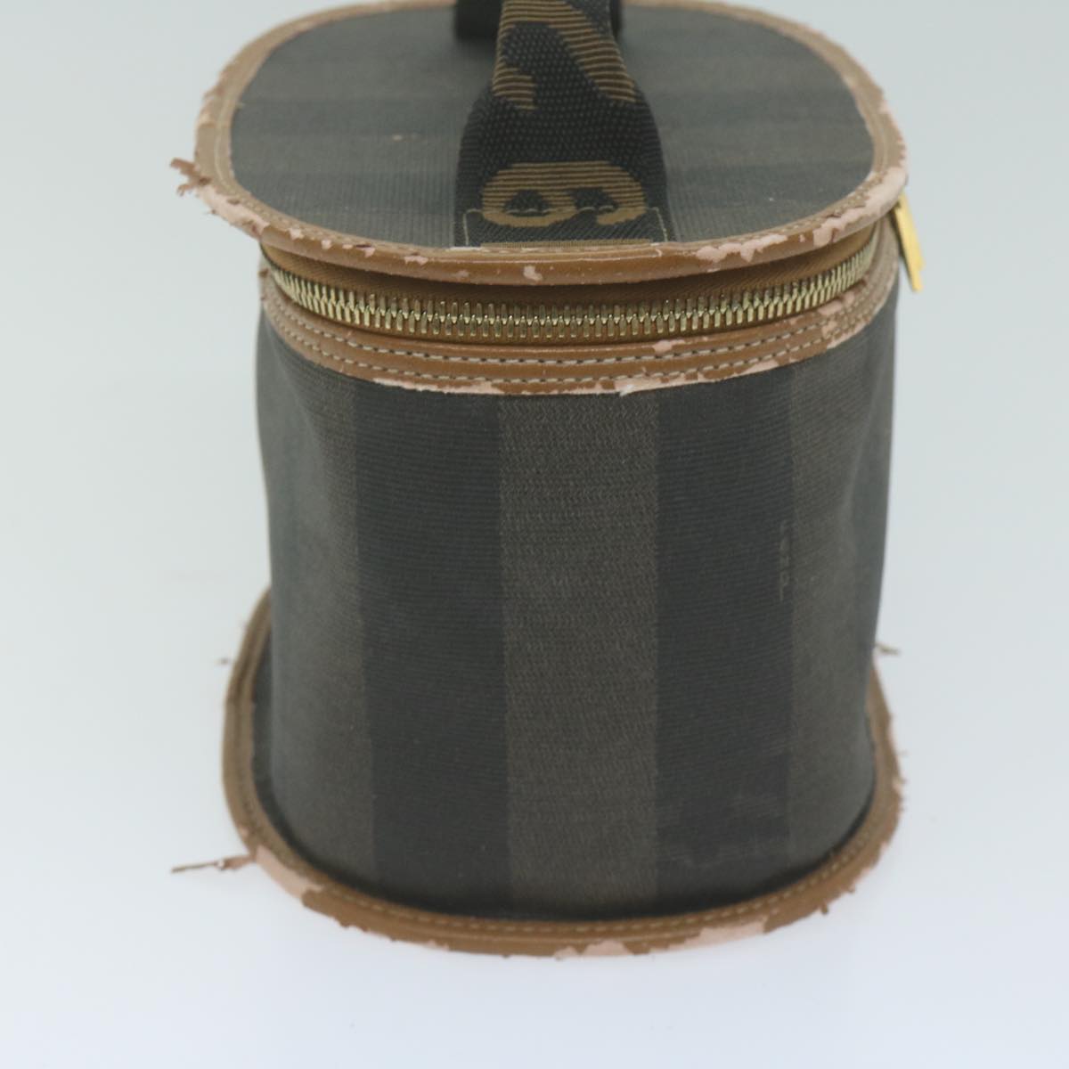 Luxury FendiPecan Canvas Vanity Cosmetic Pouch Black Brownac2740