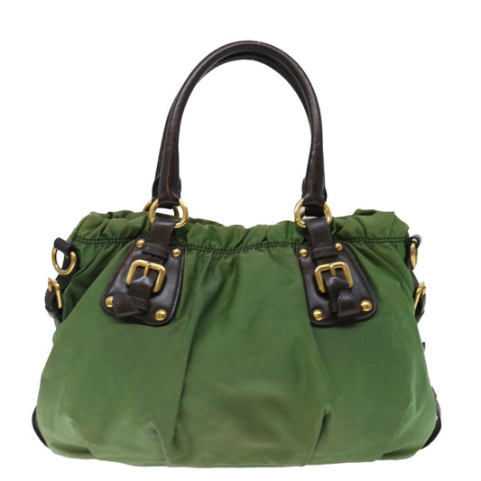 Luxury PradaTote Bag Nylon 2way Green ac2859