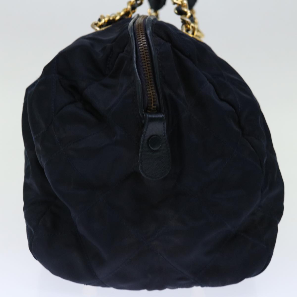 Luxury PradaQuilted Hand Bag Nylon Navy ac2871