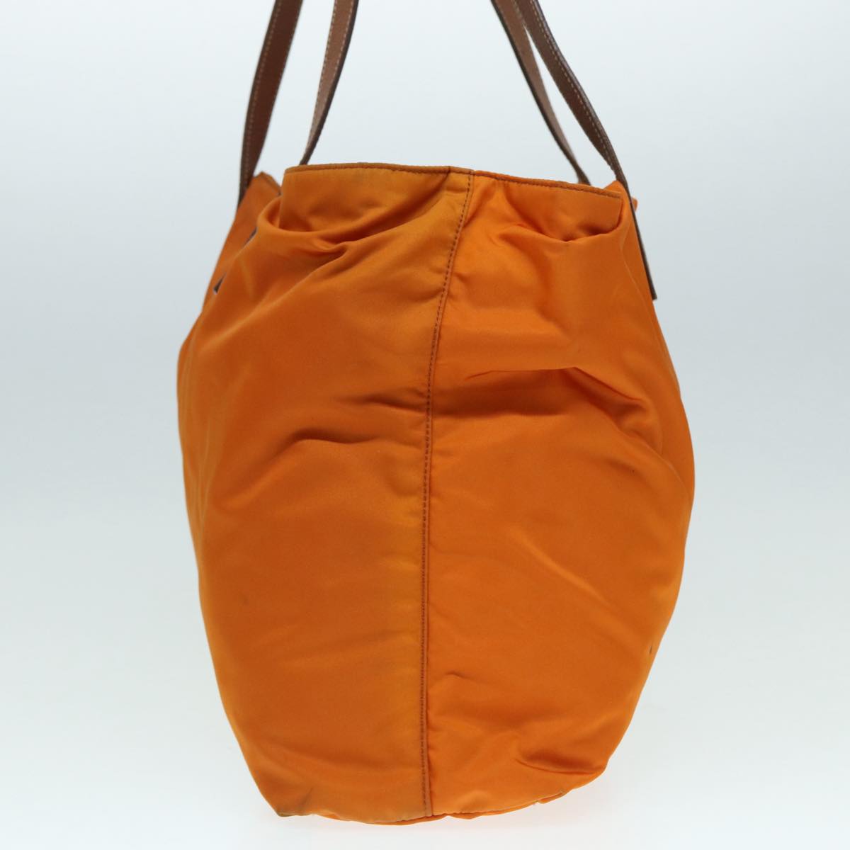 Luxury Prada Tote Bag Nylon Orange Silver ac3237