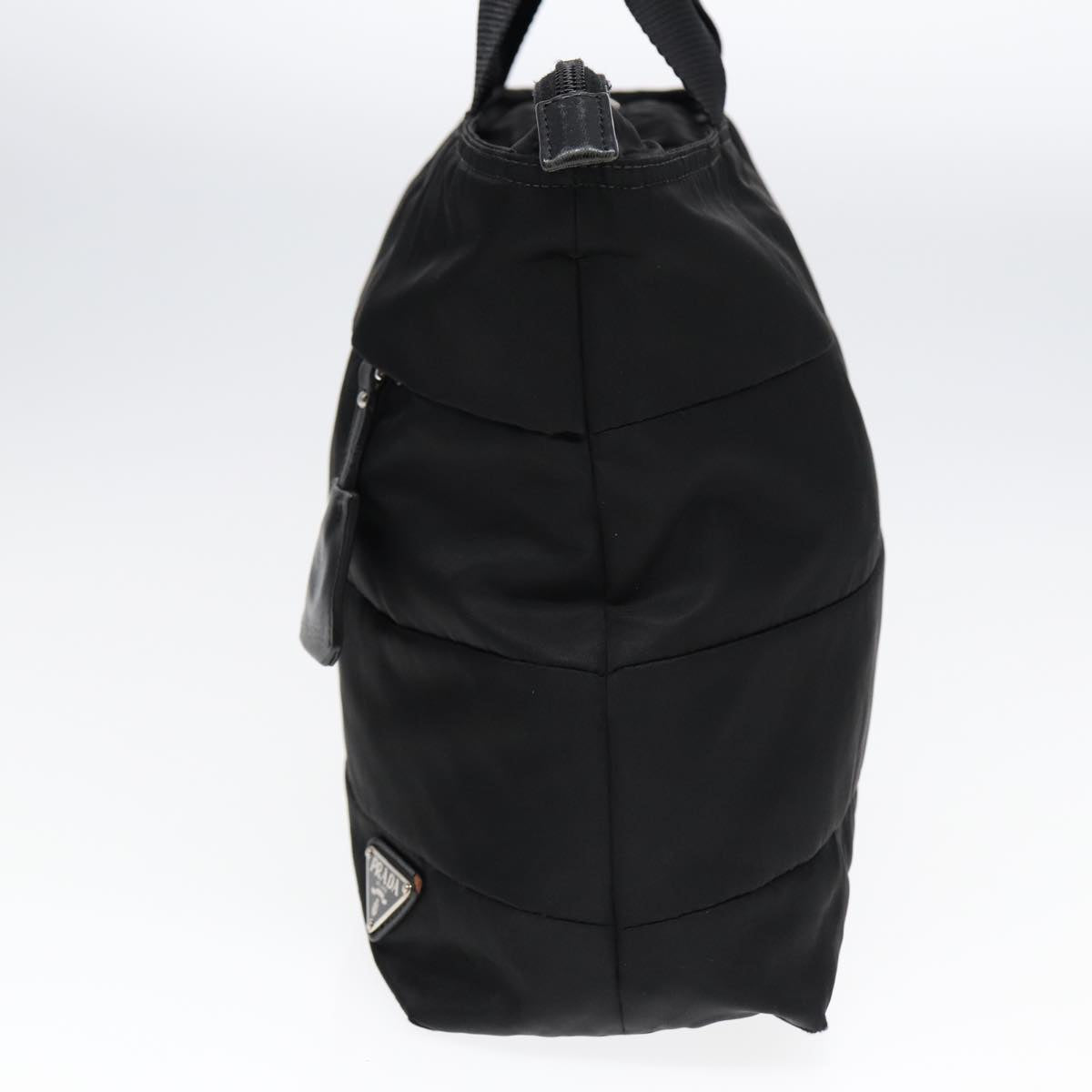 Luxury Prada Tote Bag Nylon 2way Black Silver ac3238