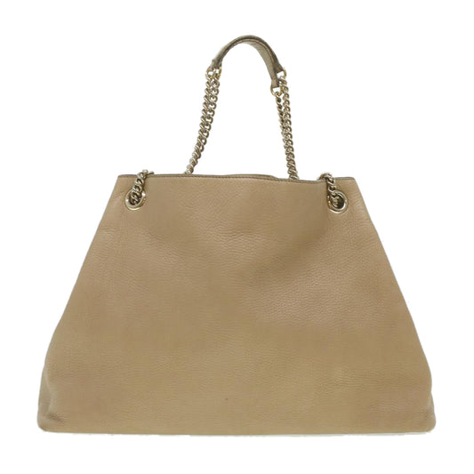 Luxury Gucci Trending 2025 Chain Soho Shoulder Bag Leather Beige