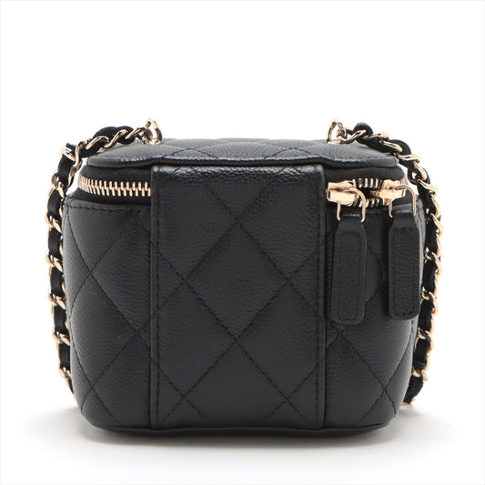 Chanel Matrasse Caviar S Chain Shoulder Bag Vanity Black G 31st