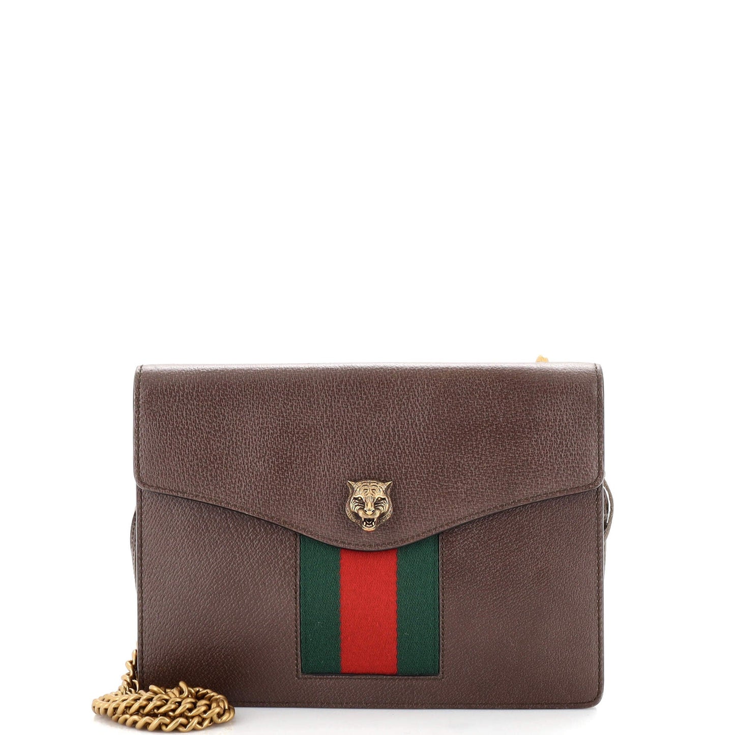 Luxury Gucci Trending 2025 Animalier Web Chain Shoulder Bag Leather Small