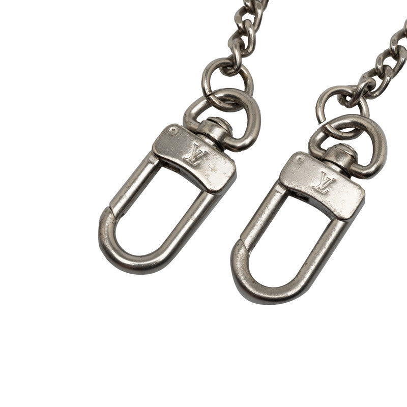 Louis Vuitton Portfolio Acordeon Wallet Chain Strap Silver Metal Men Louis Vuitton
