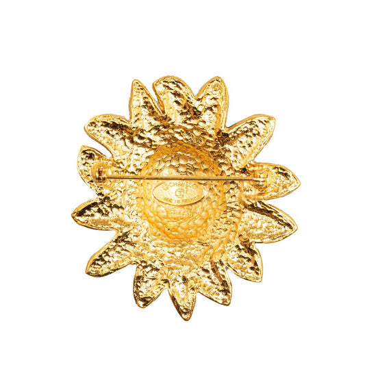 Chanel Lion Sun Sun Motif Brooch G Plated Chanel