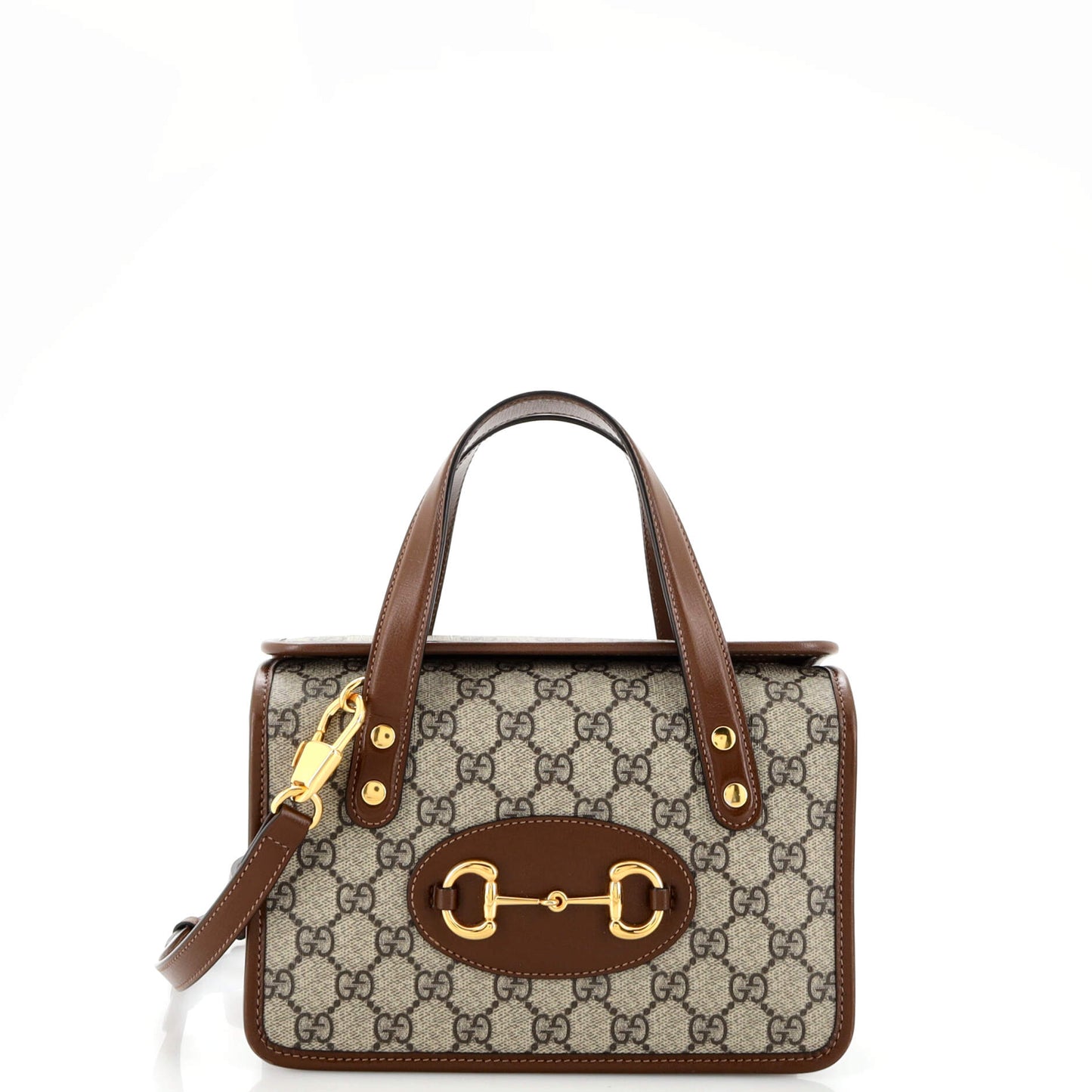Luxury Gucci Trending 2025 Horsebit 1955 Boston Bag GG Coated Canvas Mini