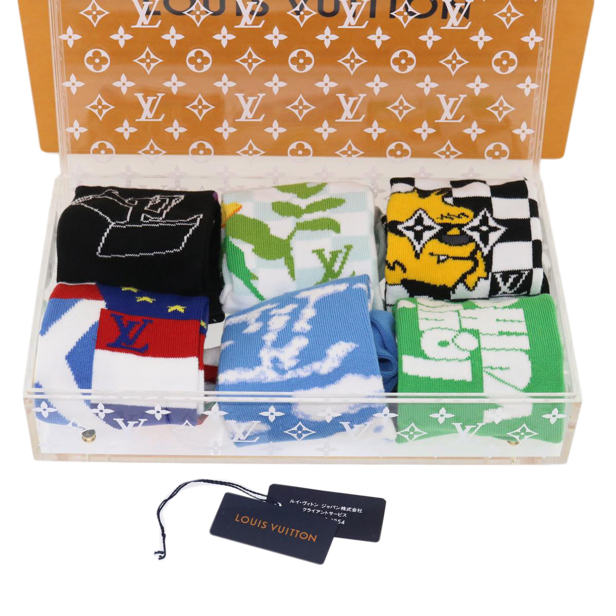 LOUIS VUITTON Monogram Virgil Abloh LV Archives 6 Socks Set S MP3136 ak197A