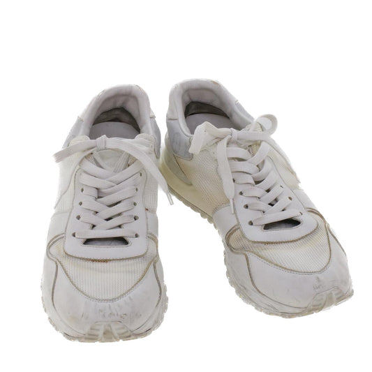 LOUIS VUITTON Monogram Runaway Line Sneakers Leather 6 White LV ak215