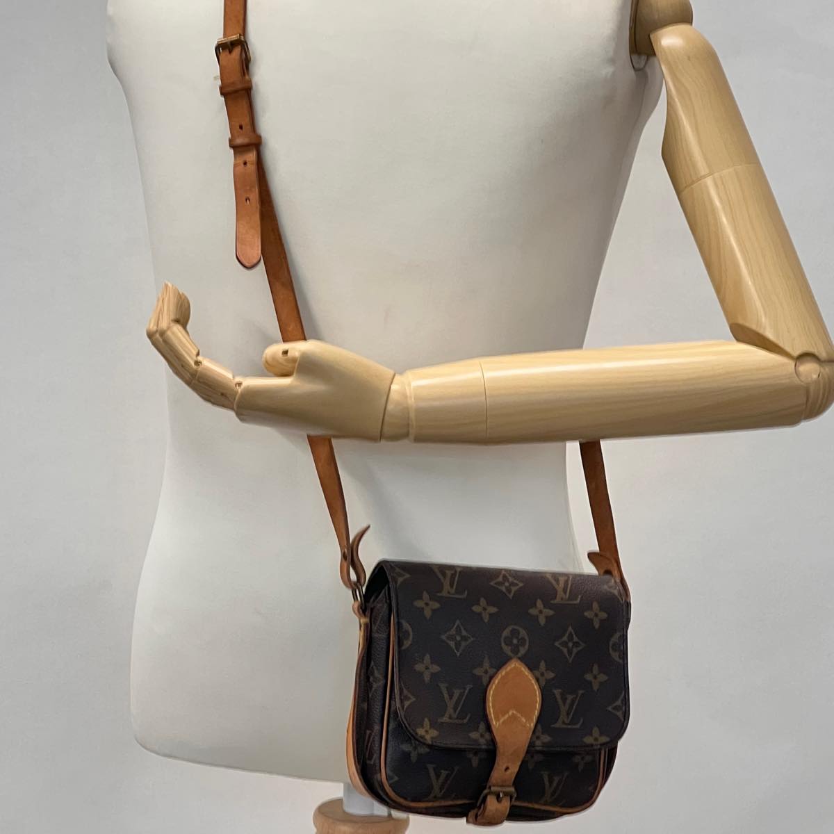 LOUIS VUITTON Monogram Cartouchiere PM Shoulder Bag M51254 LV am3234