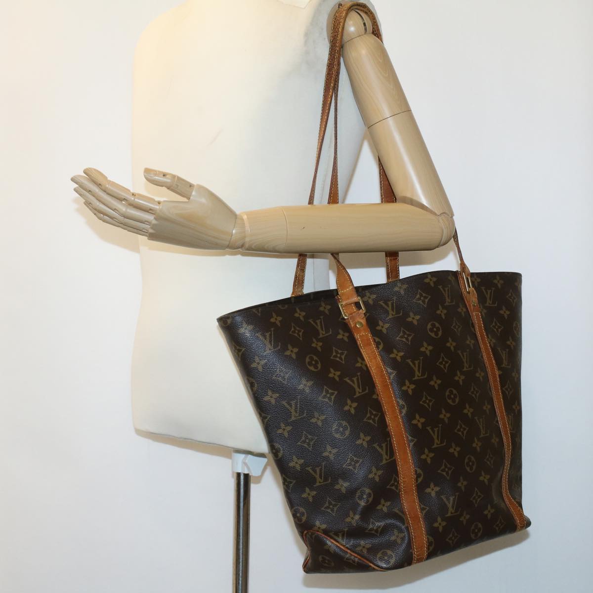 LOUIS VUITTON Monogram Sac Shopping Tote Bag M51108 LV am3605