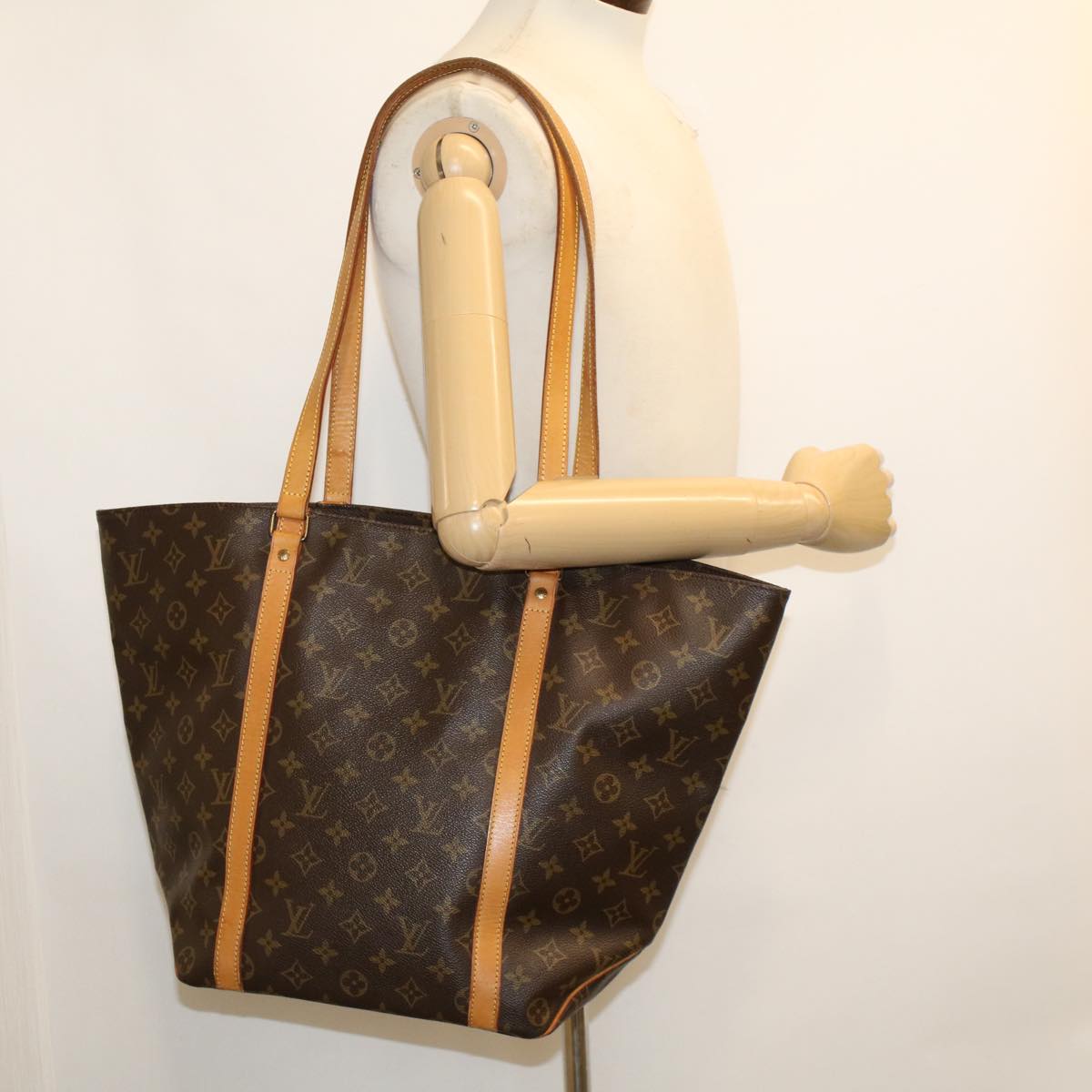 LOUIS VUITTON Monogram Sac Shopping Tote Bag M51108 LV am4527