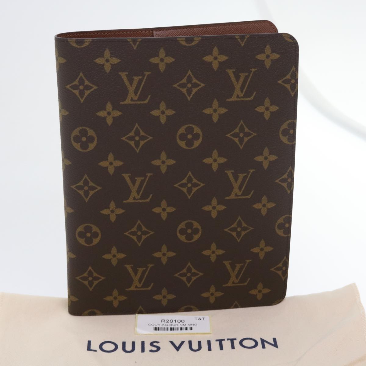 LOUIS VUITTON Monogram Agenda Bureau Day Planner Cover R20100 LV am5074