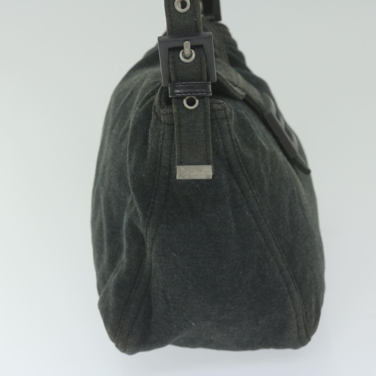 Luxury FendiMamma Baguette Shoulder Bag cotton Grayam5207