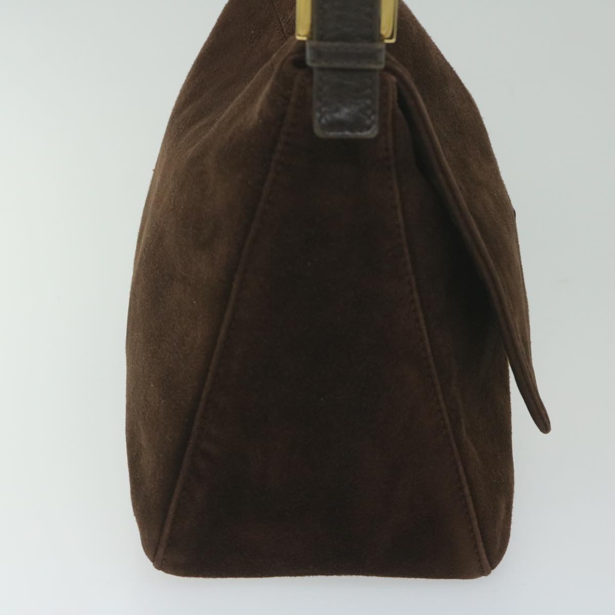 Luxury FendiMamma Baguette Shoulder Bag Suede Brownam5342