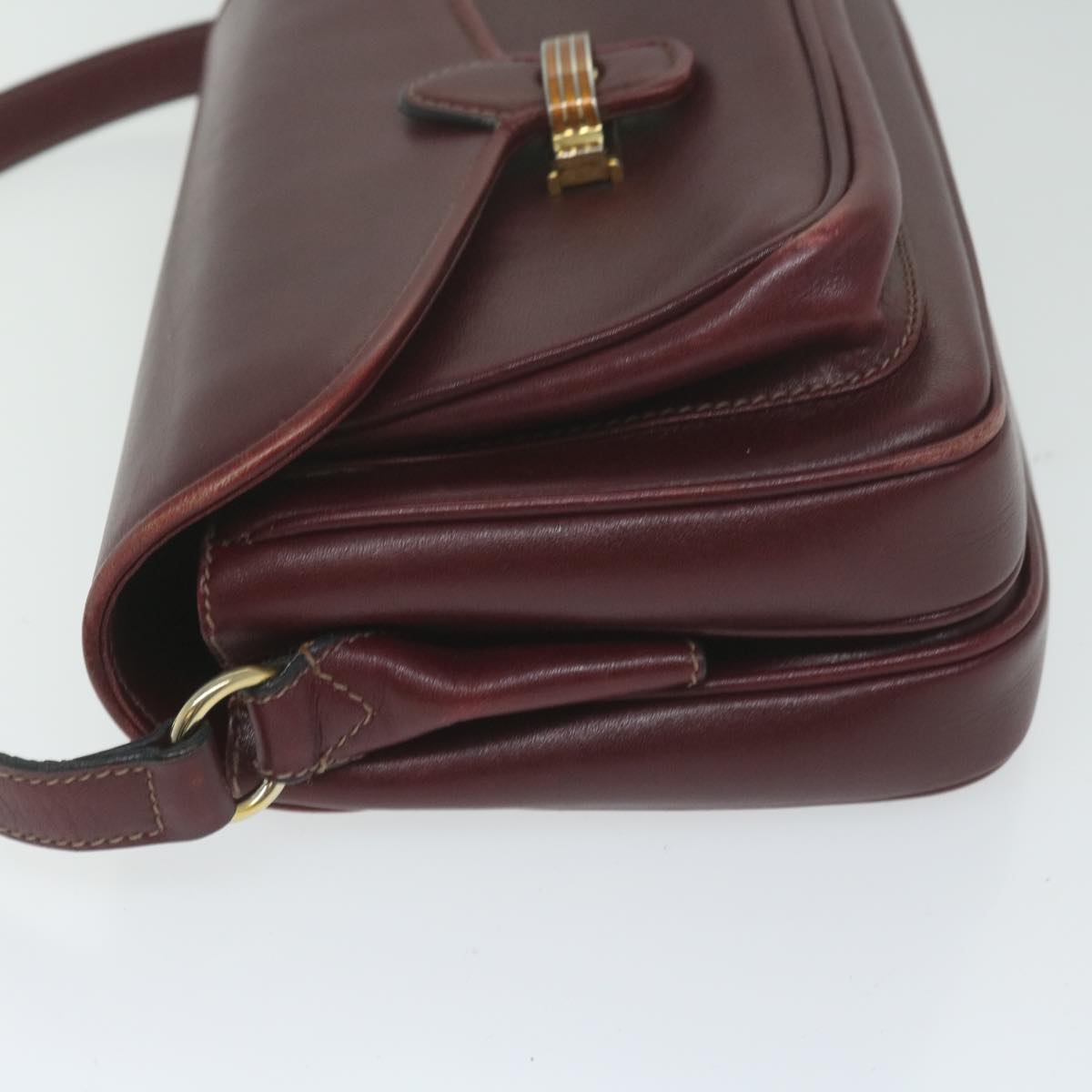 GUCCI Shoulder Bag Leather Red am5604