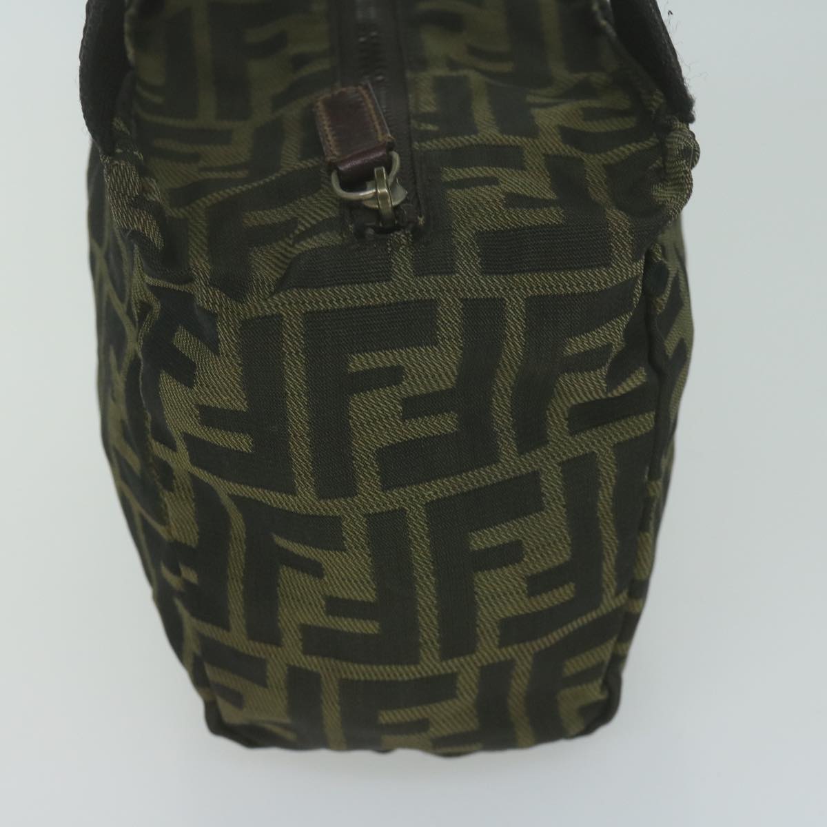 Luxury FendiZucca Canvas Hand Bag Black Brownam5632