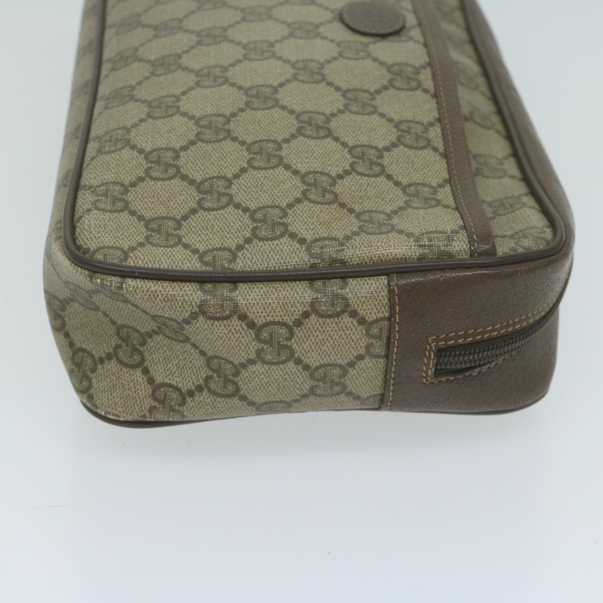 GUCCI GG Supreme Clutch Bag PVC Beige 89 01 044 am5751
