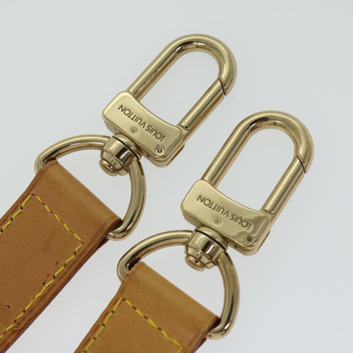 LOUIS VUITTON Adjustable Shoulder Strap Leather 34.6""-41.7"" Beige am5816