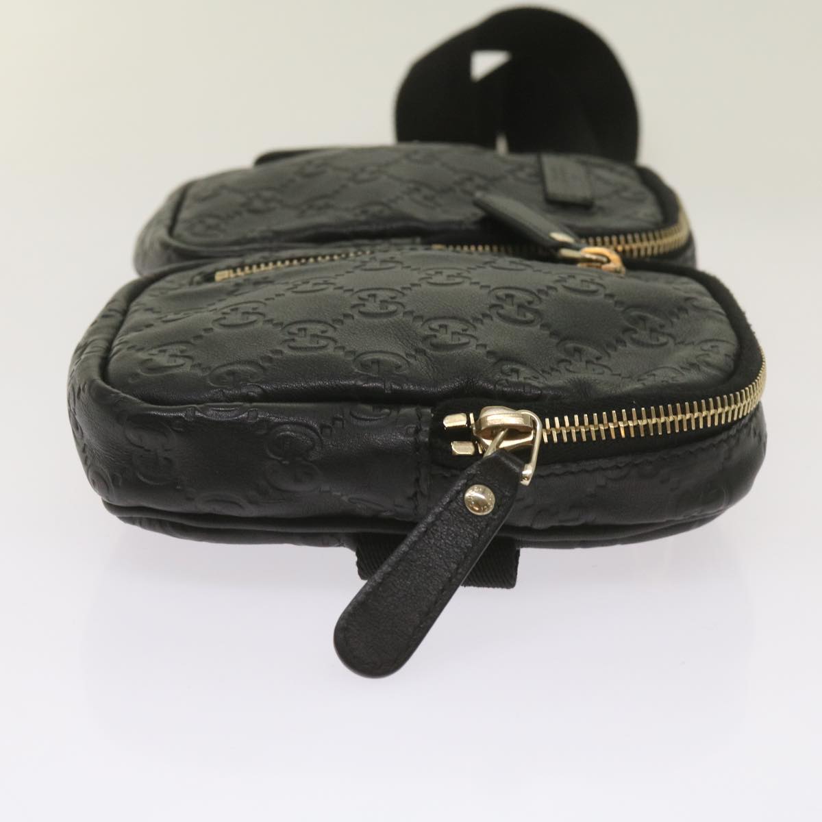 GUCCI GG Canvas Guccissima Waist bag Black 246417 am5821