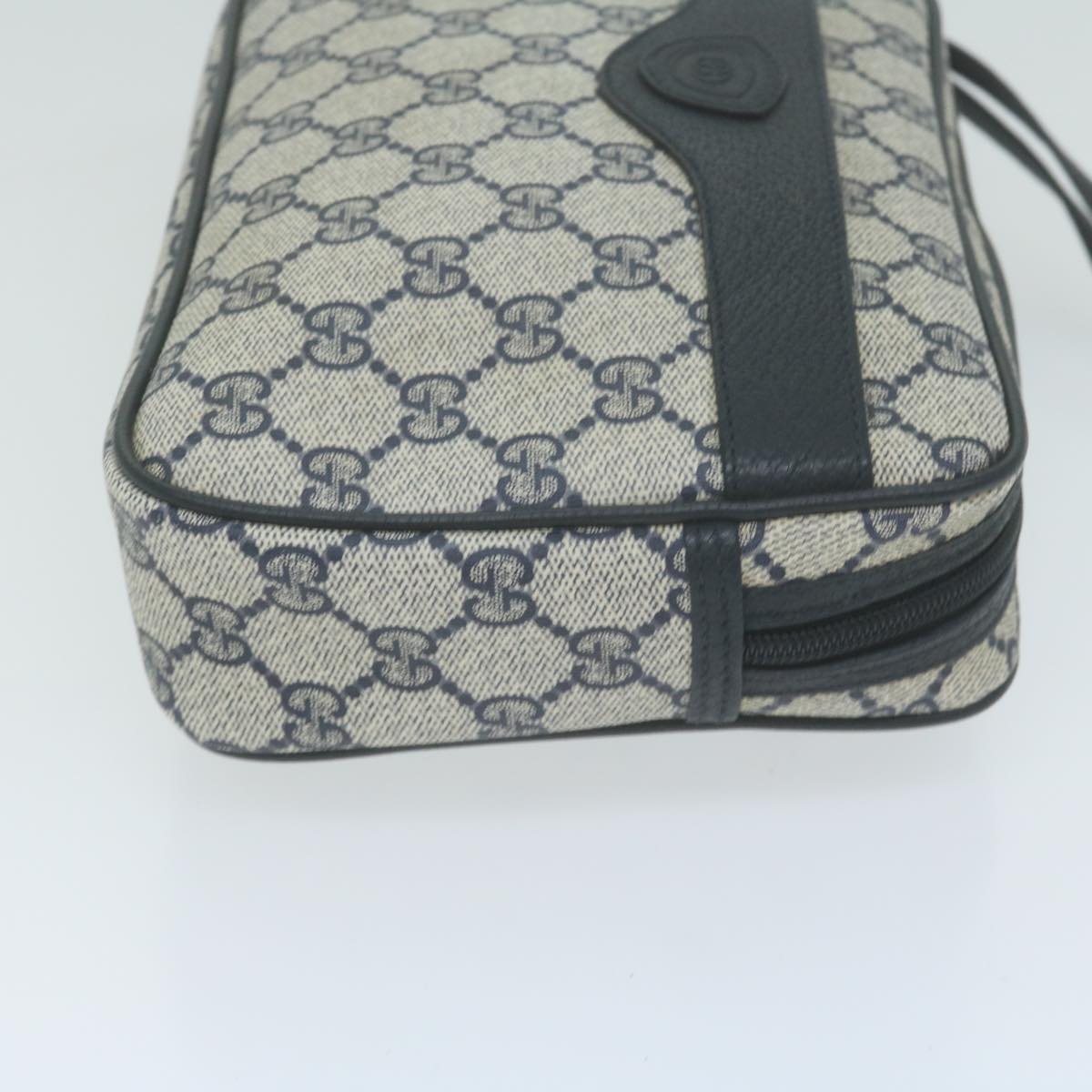 GUCCI GG Supreme Clutch Bag PVC Navy am5841