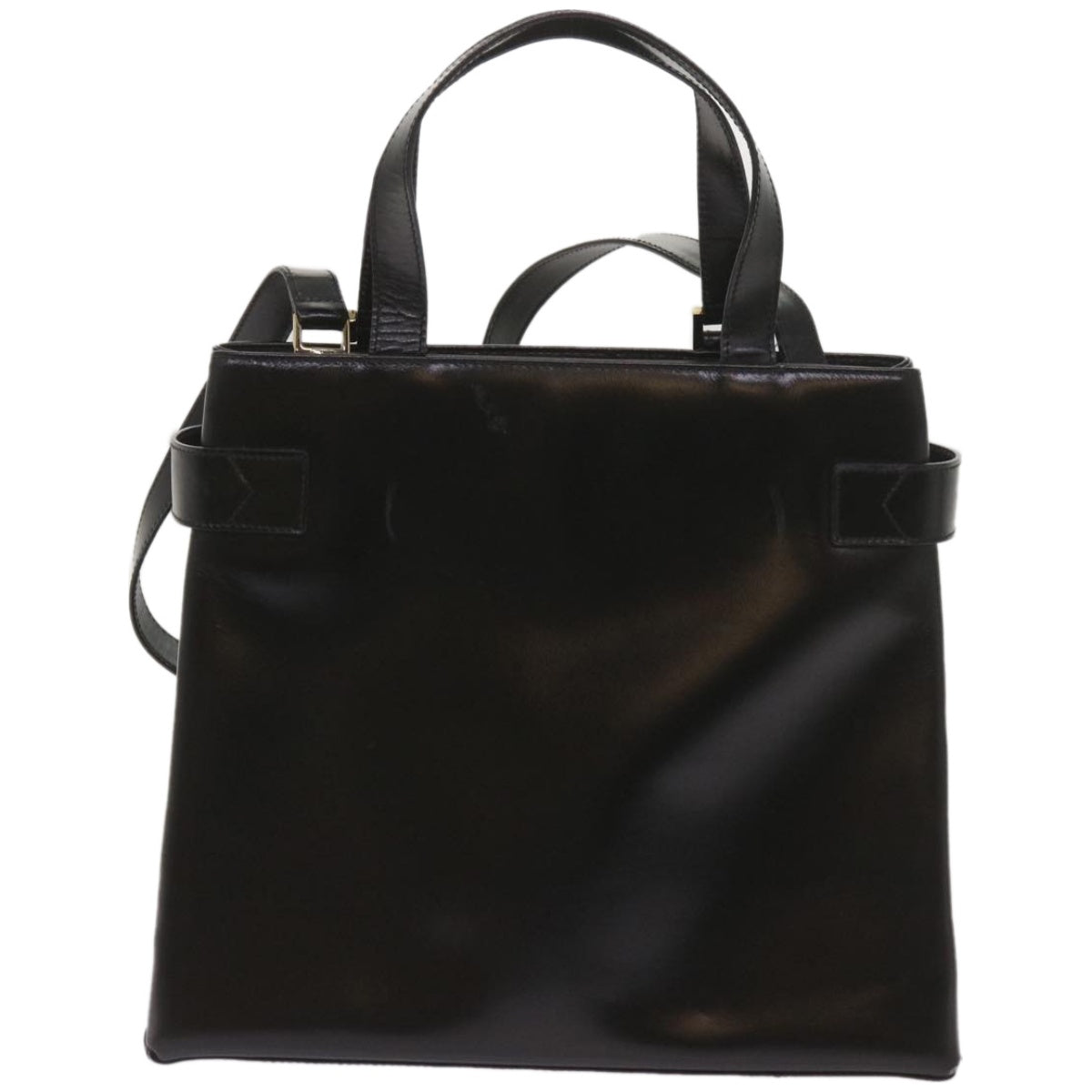 GUCCI Hand Bag Leather 2way Black 000 2046 0562 am5882