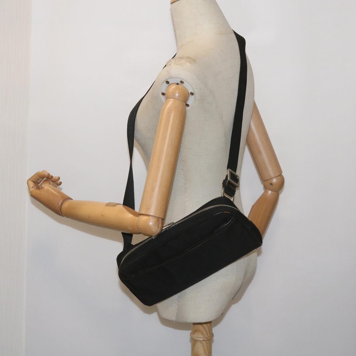 LOUIS VUITTON Damier Geant Acrobat Body Bag Black N41128 LV am5884