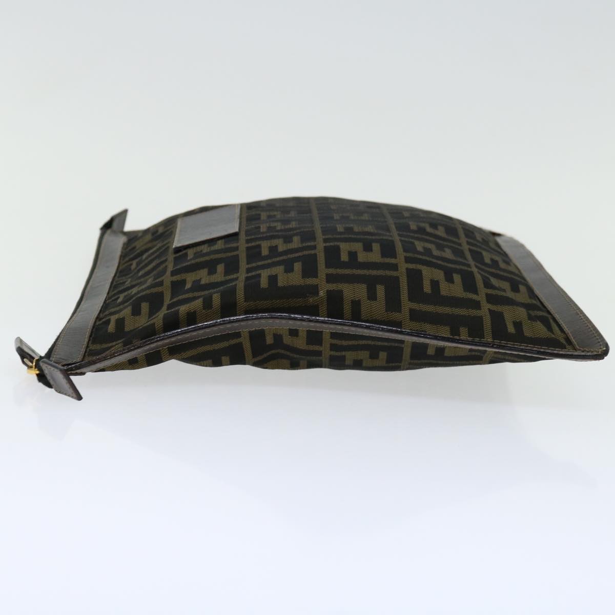 Luxury FendiZucca Canvas Clutch Bag Brownam5949