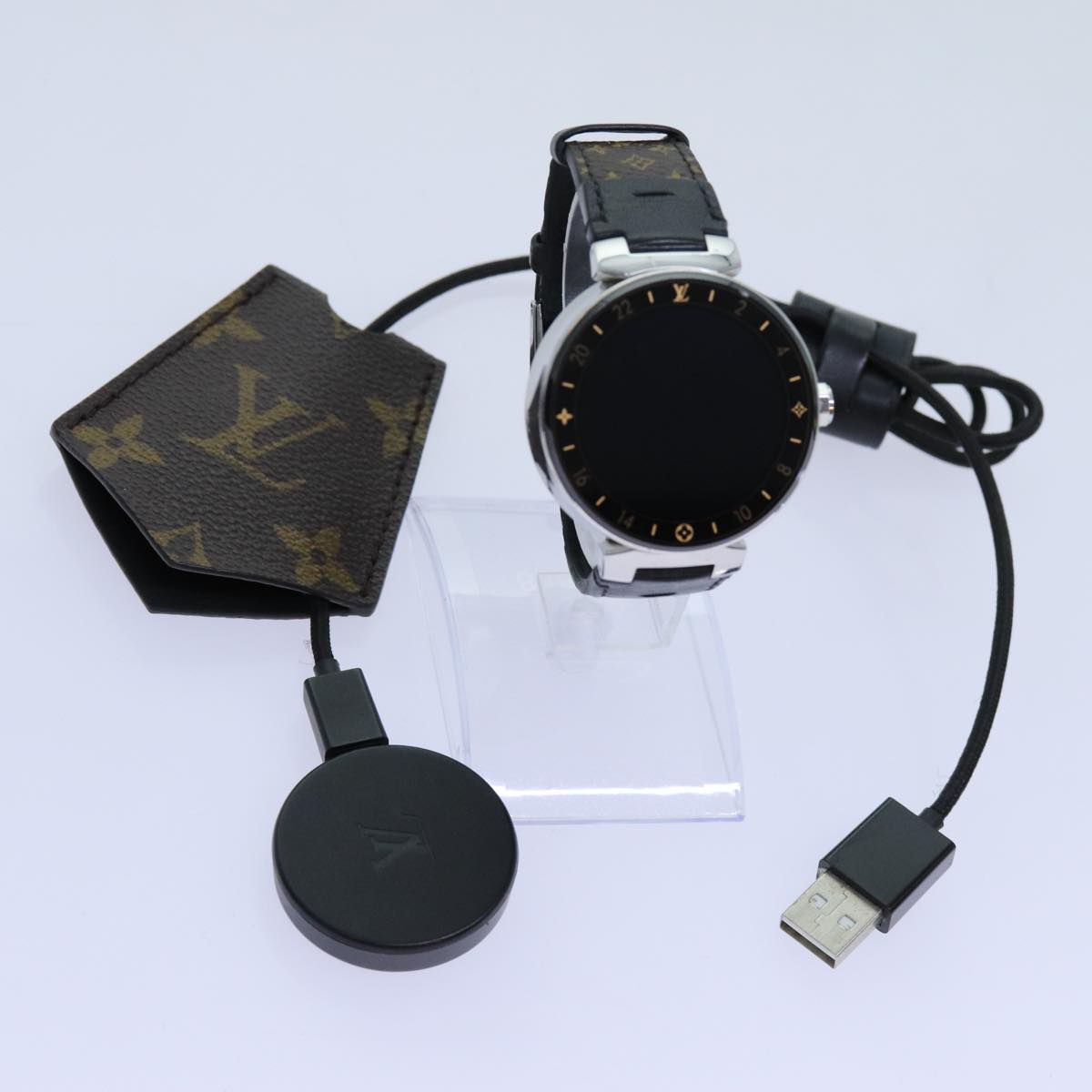 LOUIS VUITTON Monogram Tambour Horizon Digital Smart Watch QA003Z LV am6018