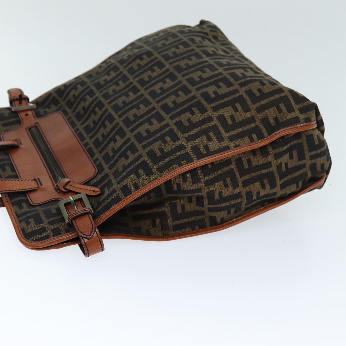 Luxury Fendi Zucca Canvas Tote Bag Brown Blackam6121