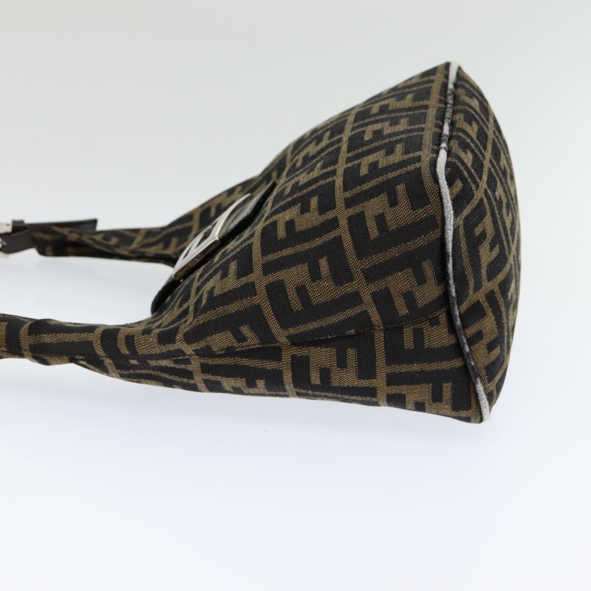 Luxury Fendi Zucca Canvas Mamma Baguette Shoulder Bag Brown Blackam6561