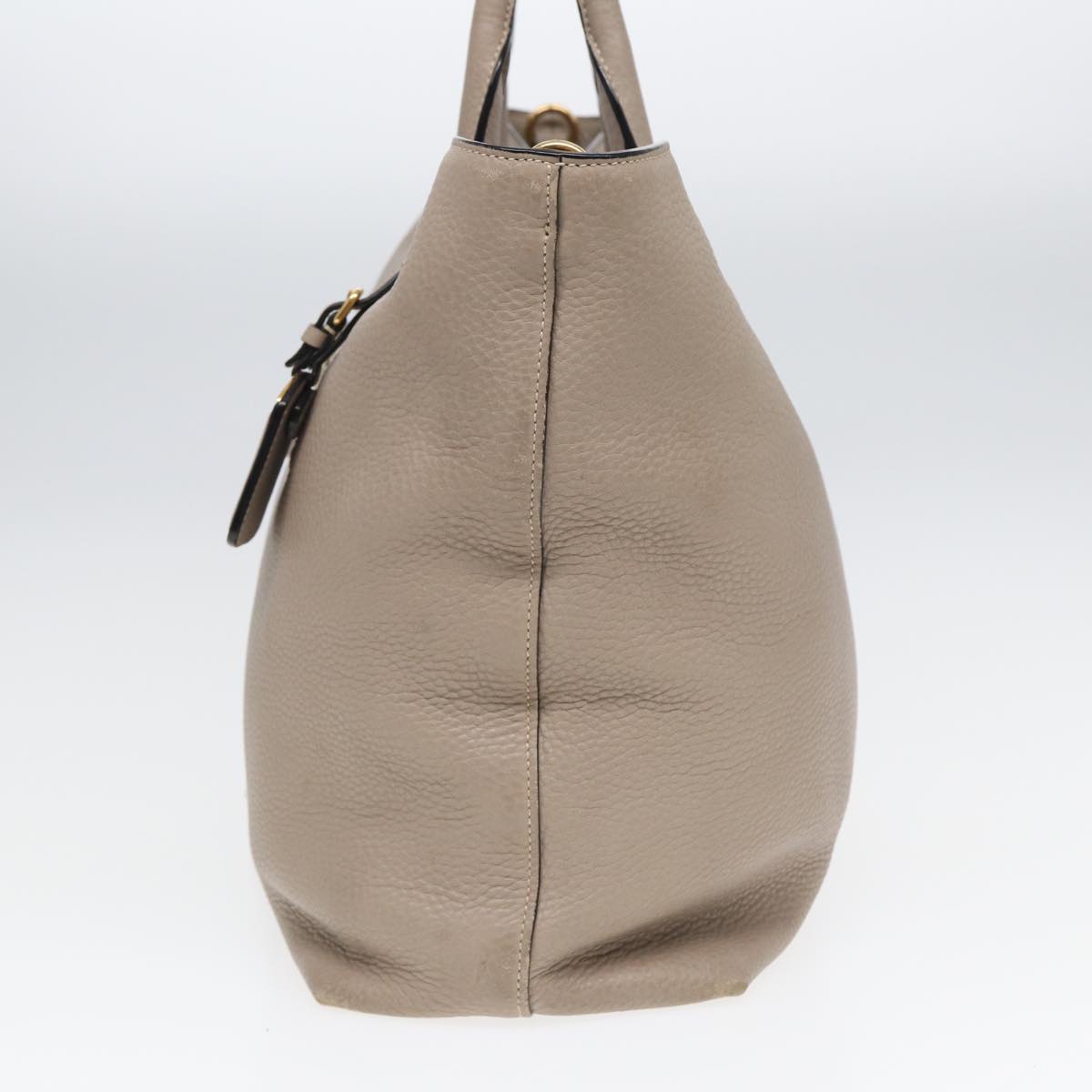 Luxury Prada Tote Bag Leather 2way Beige am6596