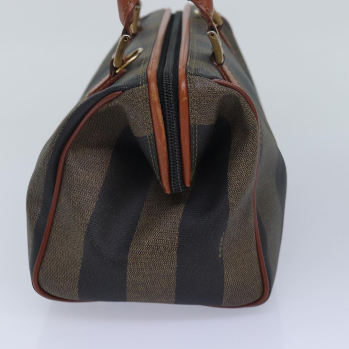 Luxury Fendi Pecan Canvas Hand Bag Coated Canvas Brown Khakiam6676