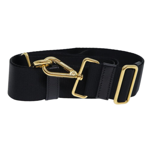 Luxury Prada Adjustable Shoulder Strap polyester 24.8""-43.3"" Black Gold am6898
