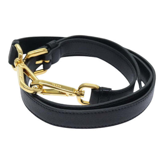 Luxury Prada Adjustable Shoulder Strap Leather 39""-43.3"" Black am6899
