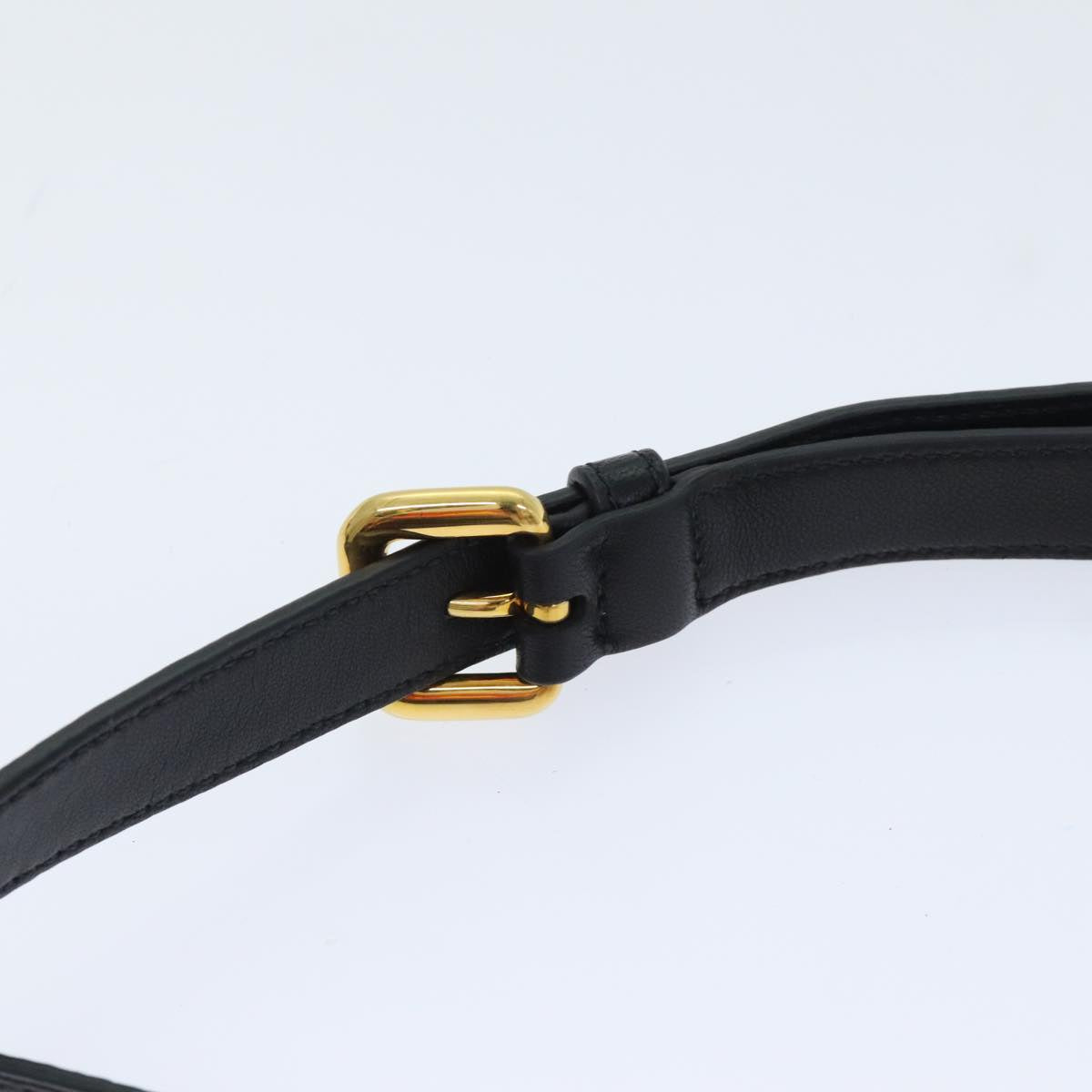 Luxury Prada Adjustable Shoulder Strap Leather 39""-43.3"" Black am6899