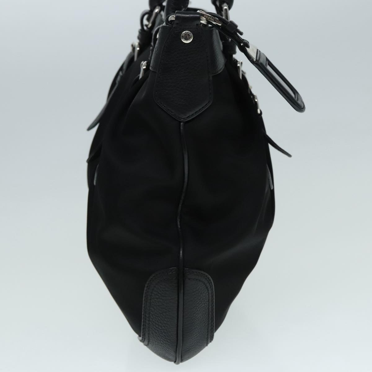 Luxury Prada Hand Bag Nylon 2way Black Silver am6907