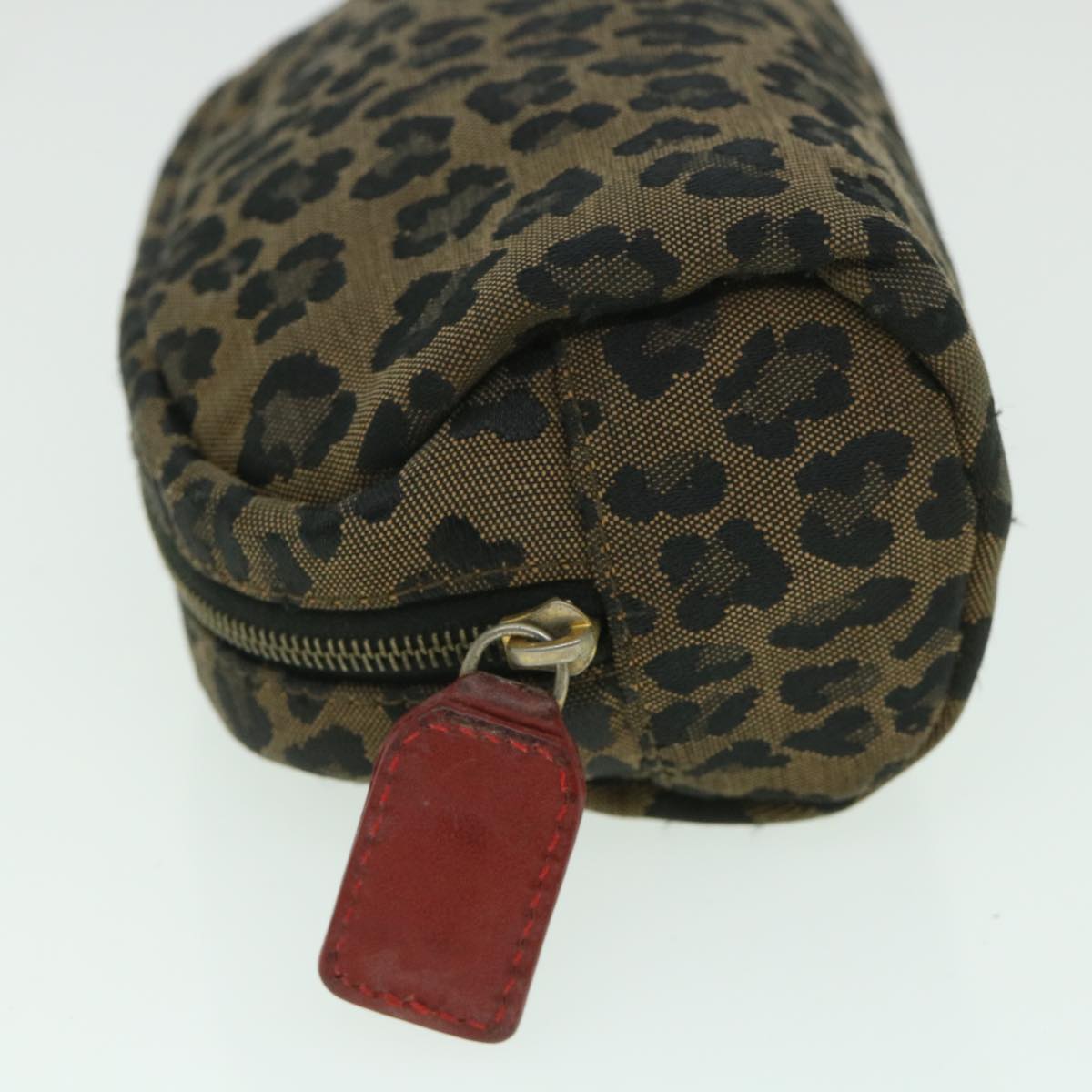 Luxury FendiLeopard Pouch Canvas Brownar10418