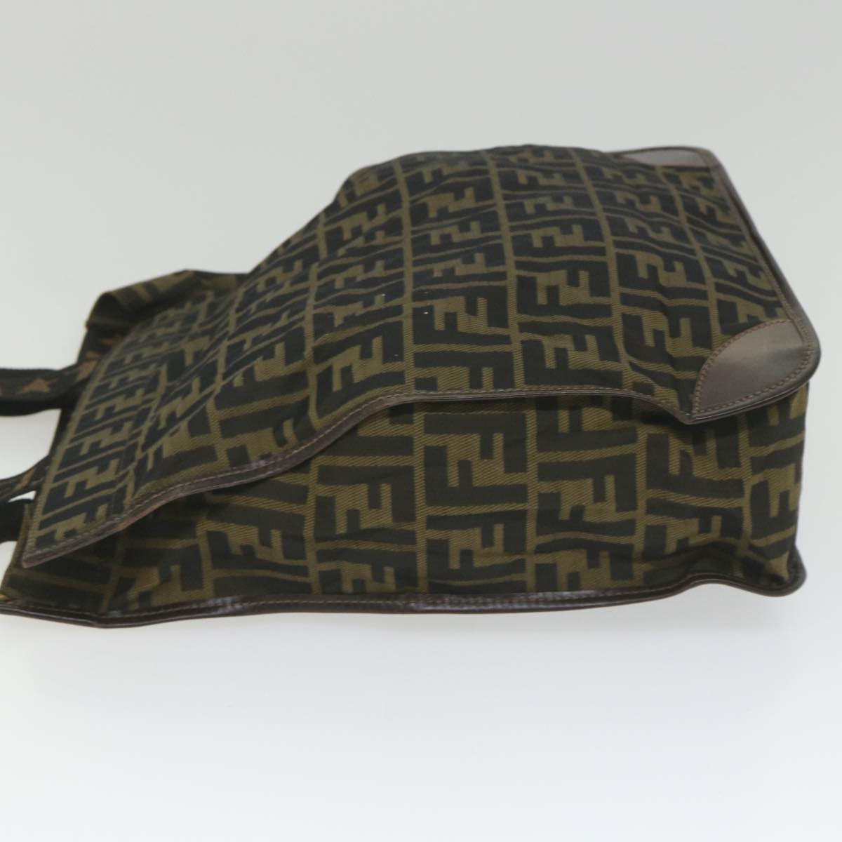 Luxury FendiZucca Canvas Hand Bag Black Brown 2321 26555 098ar10692
