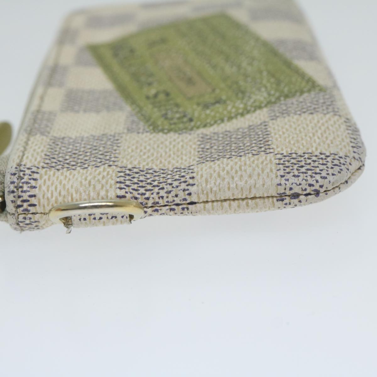 LOUIS VUITTON Damier Azur Pochette Cles Compris Coin Purse N63085 ar11040