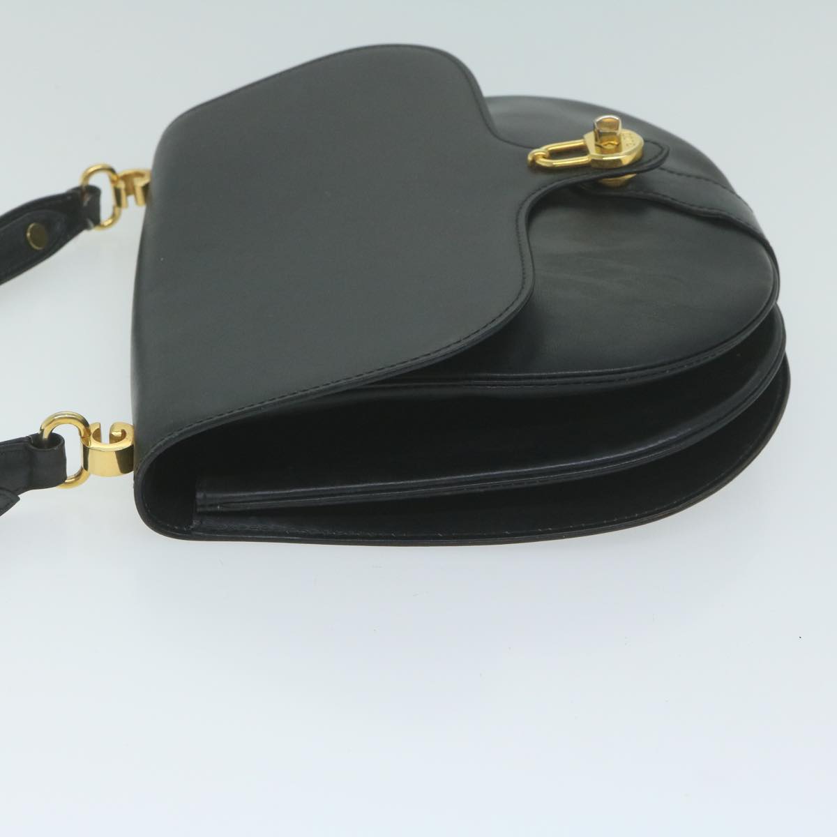 GUCCI Shoulder Bag Leather Black ar11318
