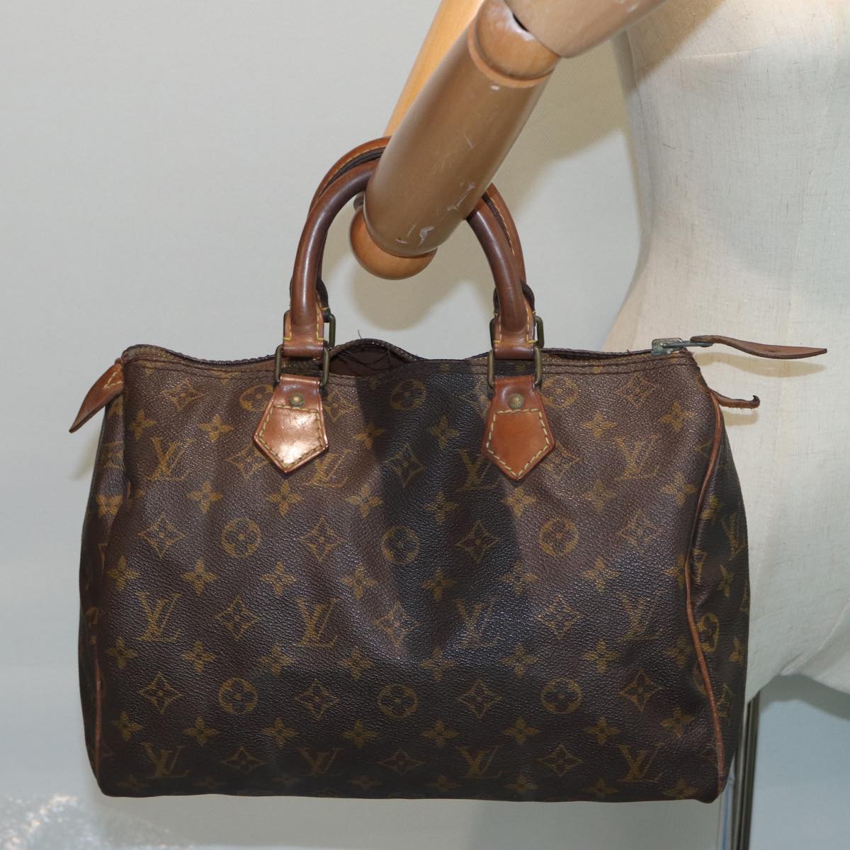 LOUIS VUITTON Monogram Speedy 30 Hand Bag Vintage M41526 LV ar12081