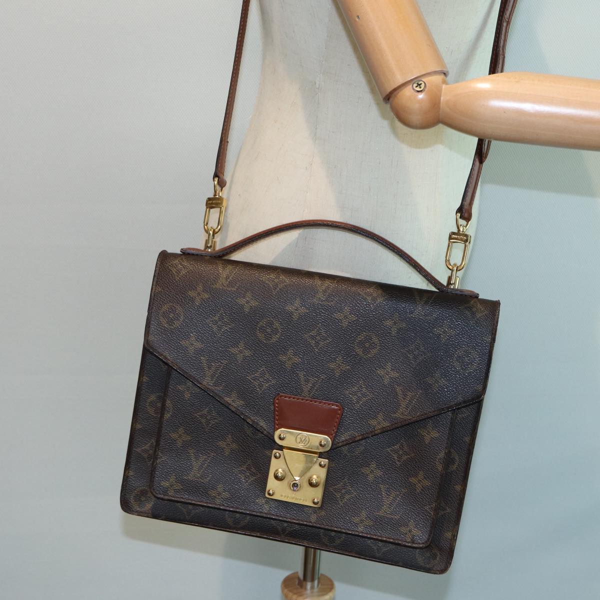 LOUIS VUITTON Monogram Monceau 28 Hand Bag 2way M51185 LV ar12173