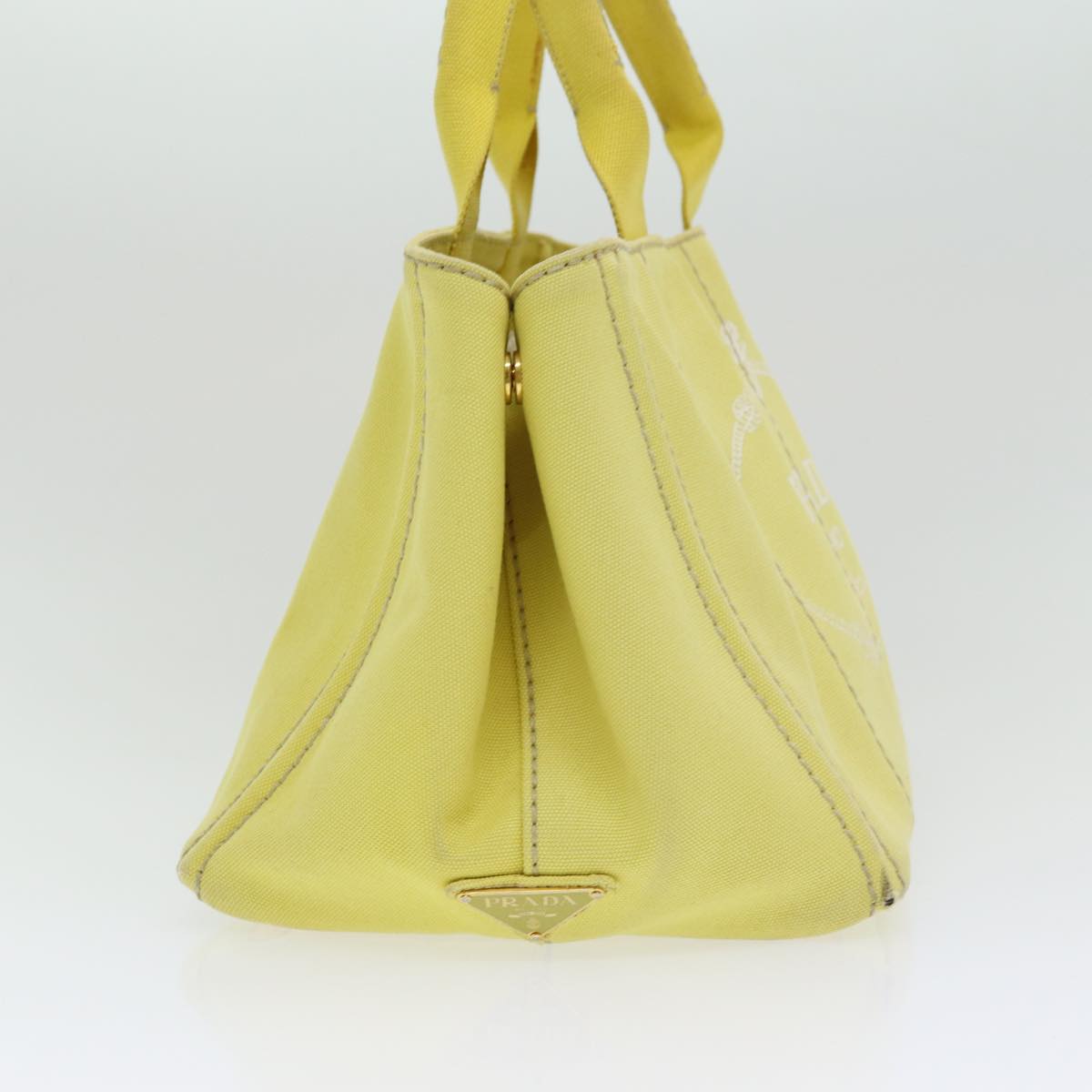 Luxury Prada Canapa MM Hand Bag Canvas Yellow ar12201